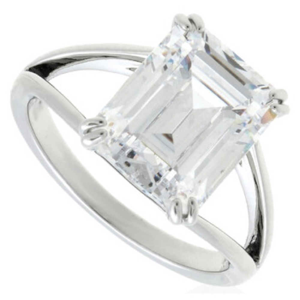 Swarovski Silver Ring with Clear Gemstone